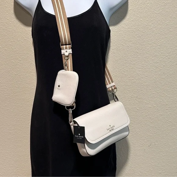 NWT Kate Spade ROSIE Crossbody Bag with Tan Strap & matching Coin pouch